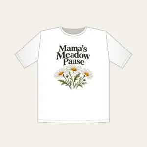 Mama's Meadow Pause T-Shirt in white