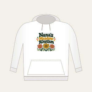 Nana's Meadow Rhythm Hoodie in white