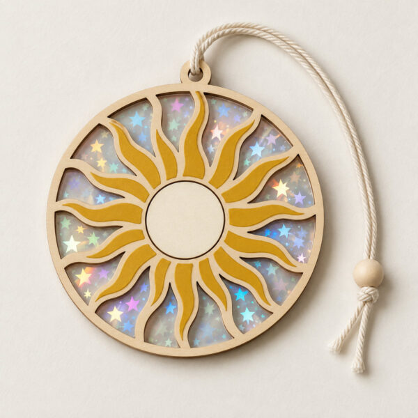 Product image Starburst Wood Hologram Ornament