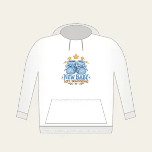 NEW BABY SOFT BEGINNINGS Hoodie in white