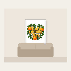 Dad's Orchard Day Fleece Blanket in white