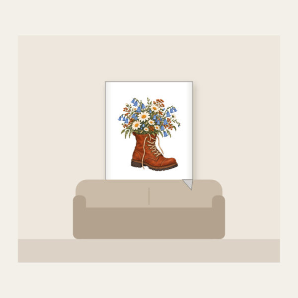 Product image Lace-Up Boot Overflowing with Daisies Fleece Blanket