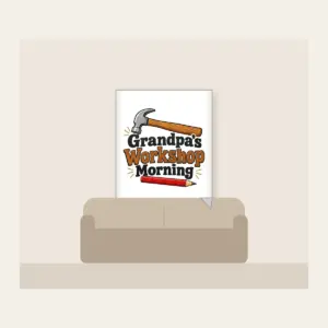 Grandpa's Workshop Morning Fleece Blanket in white