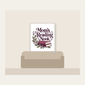 Mom's Reading Nook Fleece Blanket in white