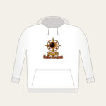 Dad's Coffee Compass Hoodie in white