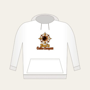 Dad's Coffee Compass Hoodie in white