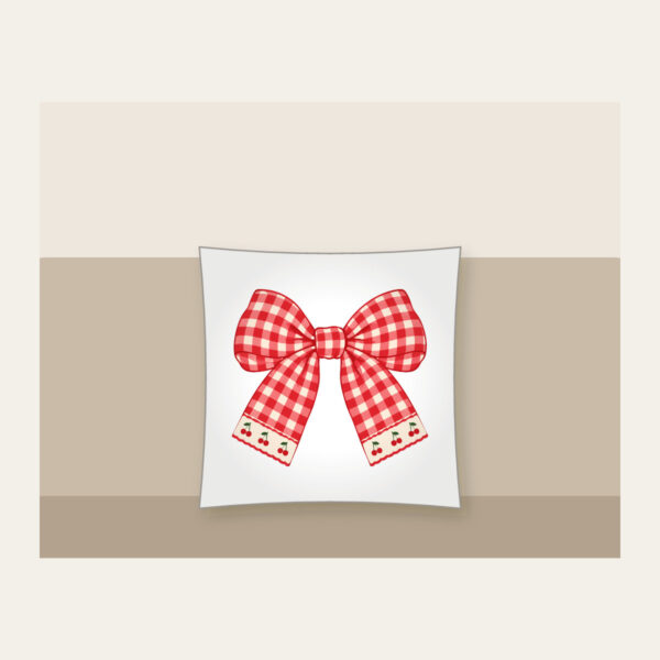 Product image Red Gingham with Cherry Accents Pillow