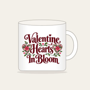 Valentine Hearts In Bloom Mug in white