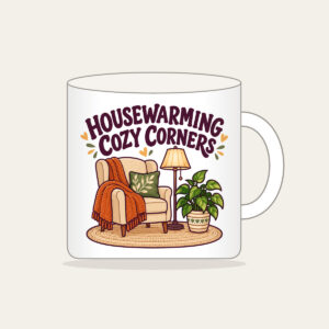 HOUSEWARMING COZY CORNERS Mug in white