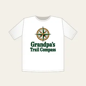 Grandpa's Trail Compass T-Shirt in white