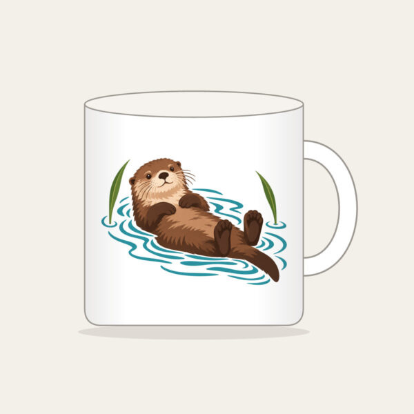 Product image Floating Otter on Teal Ripples Mug