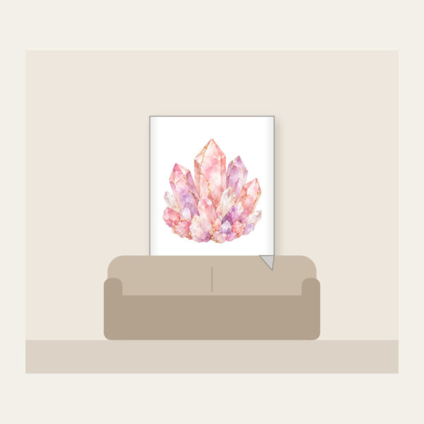 Product image Rose Quartz Crystal Pattern Fleece Blanket