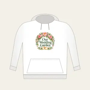 Our Wedding Garden Hoodie in white