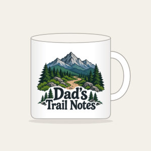 Dad's Trail Notes Mug in white