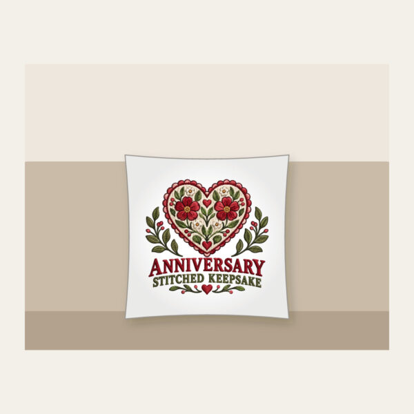 Product image Anniversary Stitched Keepsake Pillow