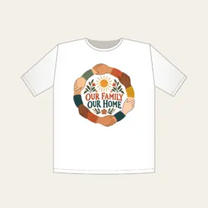 Our Family Our Home T-Shirt in white