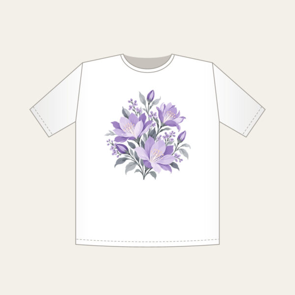 Product image Lilac Night-Blooming Floral Pattern T-Shirt