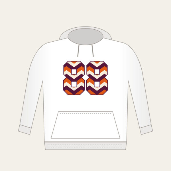 Product image Plum Chevron Panels with Number 88 Hoodie