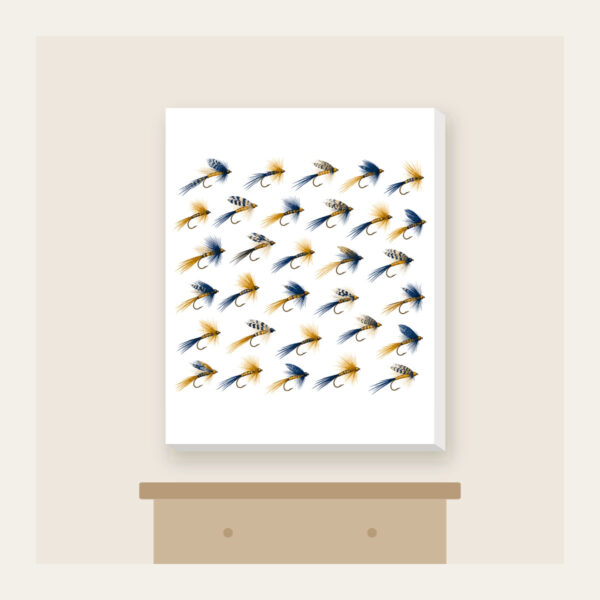 Product image Trout Flies in Diagonal Rows Canvas Print