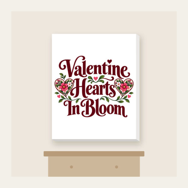 Product image Valentine Hearts in Bloom Canvas Print