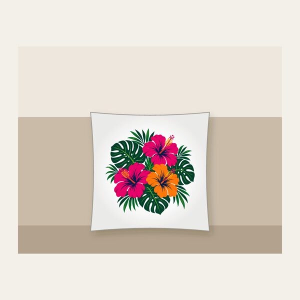 Product image Hibiscus and Monstera Midnight Pillow