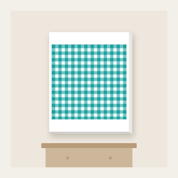 Product image Teal Gingham Check Canvas Print
