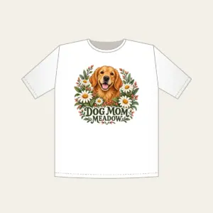 DOG MOM MEADOW T-Shirt in white