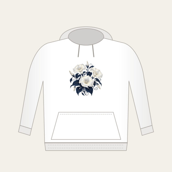 Product image Night-Blooming Moonflowers over Navy Hoodie