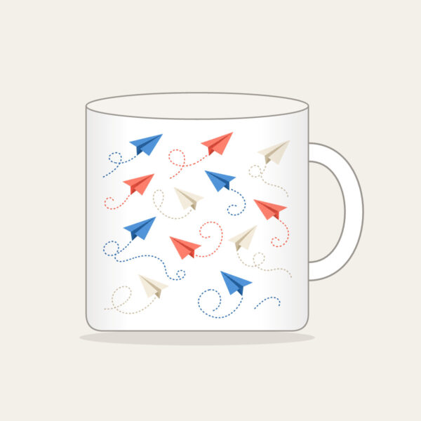 Product image Paper Planes on Dotted Trails Mug