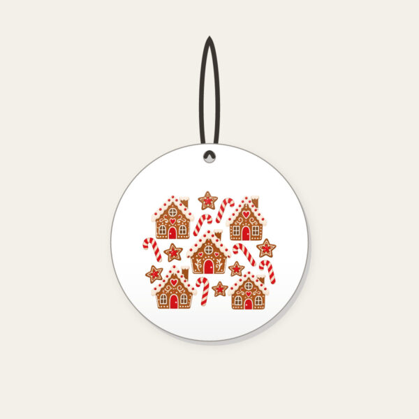 Product image Gingerbread Houses and Candy Canes Ceramic Ornament