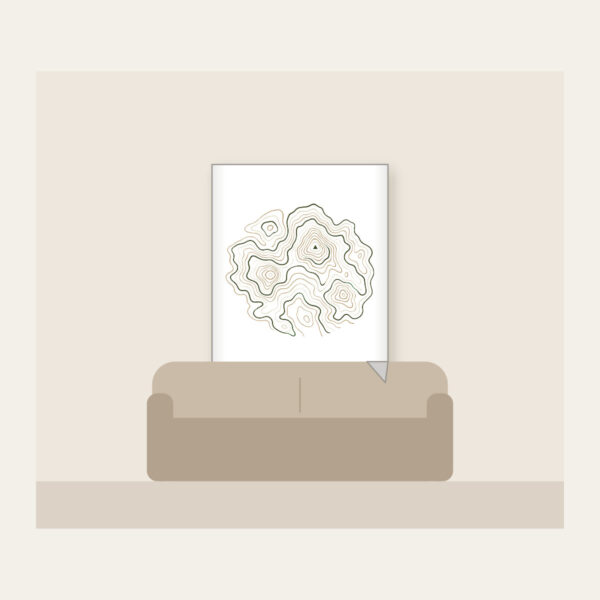 Product image Moss Contour Map Fleece Blanket