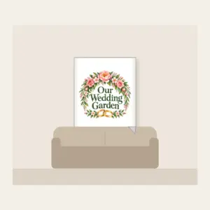 Our Wedding Garden Fleece Blanket in white