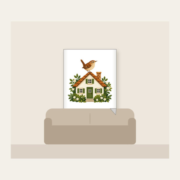 Product image Wren on the Rooftop Fleece Blanket