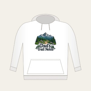 Dad's Trail Notes Hoodie in white