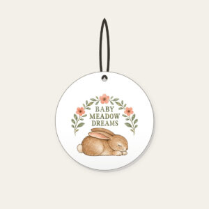 BABY MEADOW DREAMS Ceramic Ornament in white