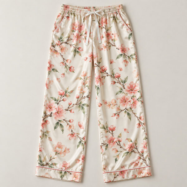 Product image Peach Blossom Satin Pajama Pants