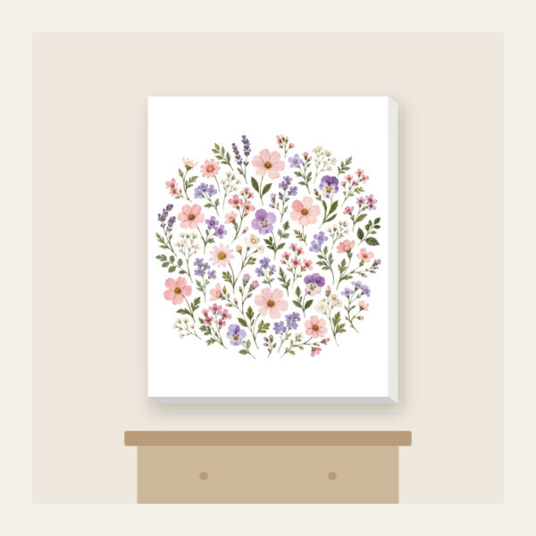 Product image Pressed Posies in Blush and Lavender Canvas Print