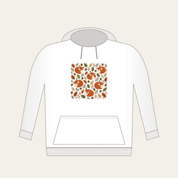 Product image Curled Foxes, Acorns and Leaves Hoodie