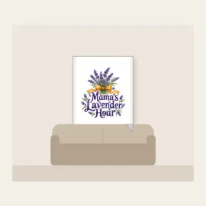 Mama's Lavender Hour Fleece Blanket in white