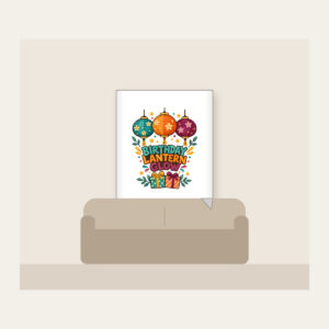 BIRTHDAY LANTERN GLOW Fleece Blanket in white