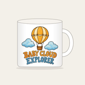 BABY CLOUD EXPLORER Mug in white