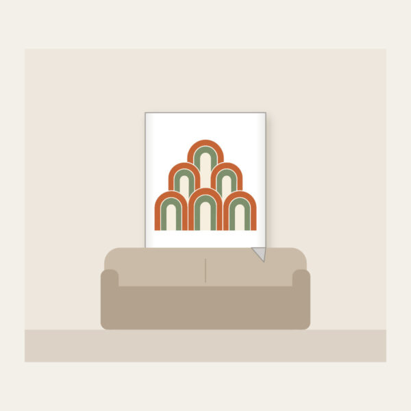 Product image Terracotta Nested Arches Fleece Blanket