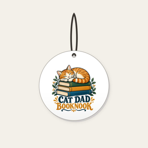Product image Cat Dad Booknook Ceramic Ornament