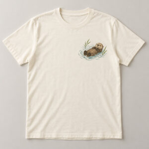 River Otter Classic Tee with an original river friends illustration