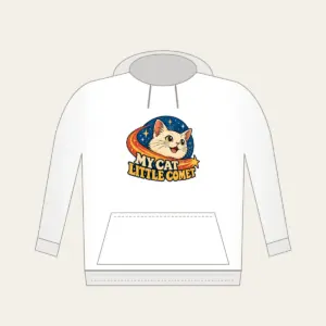 MY CAT LITTLE COMET Hoodie in white