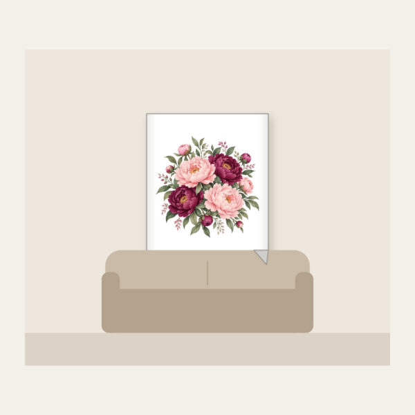 Product image Blush and Plum Peony Blooms Fleece Blanket