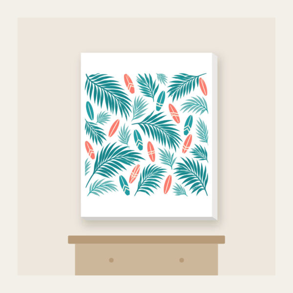 Product image Palm Shadows and Tiny Surfboards Canvas Print