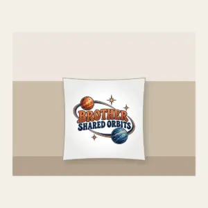 BROTHER SHARED ORBITS Pillow in white