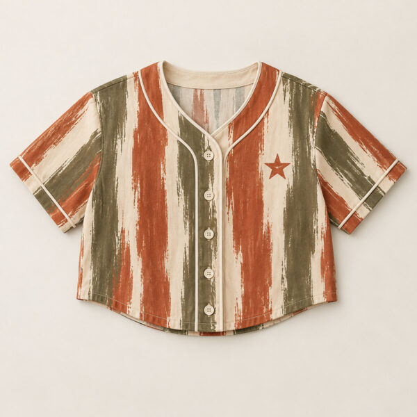 Product image Studio Stripes Crop Baseball Jersey