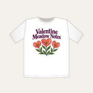 Valentine Meadow Notes T-Shirt in white